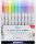 Ecsetirón készlet, 0,5/0,7 mm, kétvégű, ZEBRA 'Mildliner Brush&Marker', 10 különböző szín