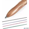 Golyóstoll, 0,37 mm, nyomógombos, négyszínű, ZEBRA "Smooth", rose gold