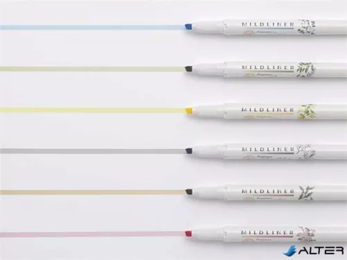 Szövegkiemelő készlet, 1,4/4 mm, kétvégű, ZEBRA "Mildliner Scented Fragrance", 6 különböző szín