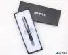 Golyóstoll, 0,24 mm, teleszkópos, metálfekete tolltest, ZEBRA "SL-F1", kék