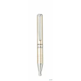   Golyóstoll, 0,24 mm, teleszkópos, pezsgő színű tolltest, ZEBRA "SL-F1", kék