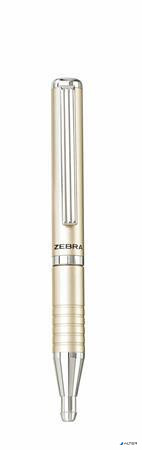 Golyóstoll, 0,24 mm, teleszkópos, pezsgő színű tolltest, ZEBRA 'SL-F1', kék
