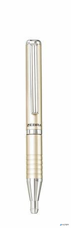 Golyóstoll, 0,24 mm, teleszkópos, pezsgő színű tolltest, ZEBRA "SL-F1", kék