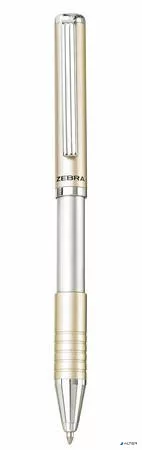 Golyóstoll, 0,24 mm, teleszkópos, pezsgő színű tolltest, ZEBRA "SL-F1", kék