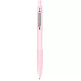   Golyóstoll, 0,27 mm, nyomógombos, rózsaszín tolltest, ZEBRA "Z-Grip Pastel", kék