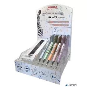   Golyóstoll display, 0,24 mm, teleszkópos, ZEBRA "SL-F1 B", kék, pasztell színek