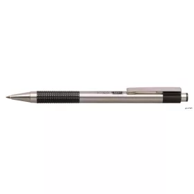   Golyóstoll, 0,24 mm, nyomógombos, rozsdamentes acél, fekete tolltest, ZEBRA "F-301", kék
