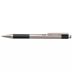   Golyóstoll, 0,24 mm, nyomógombos, rozsdamentes acél, zöld tolltest, ZEBRA "F-301", kék