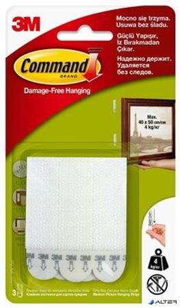 Ragasztócsík tépőzárral, M, 3M SCOTCH 'Command'