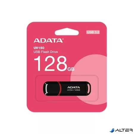 Pendrive, 128GB, USB 3.2 Gen1, ADATA "UV150", fekete