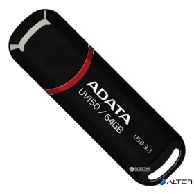   Pendrive, 64GB, USB 3.2 Gen1, ADATA "UV150", fekete