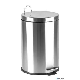   Pedálos szemetes, rozsdamentes acél, kivehető műanyag vödörrel, 20 liter