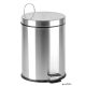 Pedálos szemetes, rozsdamentes acél, kivehető műanyag vödörrel, 3 liter