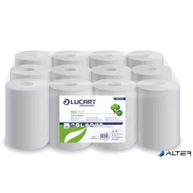   Kéztörlő, tekercses, 2 rétegű, LUCART, "Eco CF 14", fehér