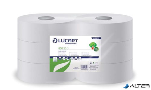 Toalettpapír, 2 rétegű, 165 m, 23 cm átmérő, LUCART, 'Eco', fehér
