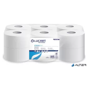  Toalettpapír, 2 rétegű, 130 m, 19 cm átmérő, LUCART, "Strong", hófehér