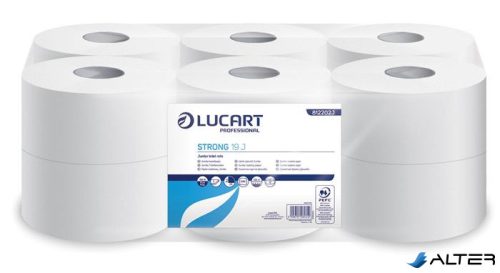 Toalettpapír, 2 rétegű, 130 m, 19 cm átmérő, LUCART, "Strong", hófehér
