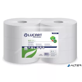   Toalettpapír, 2 rétegű, nagytekercses, 28 cm átmérő, LUCART, "Eco 28 J", fehér