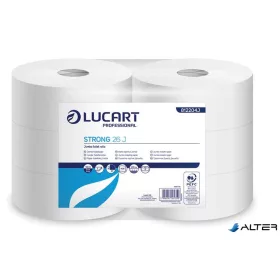   Toalettpapír, 2 rétegű, nagytekercses, 26 cm átmérő, LUCART, "Strong", hófehér