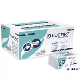   Kéztörlő, Z hajtogatott, 2 rétegű, 242 lap, LUCART "Aquastream", fehér