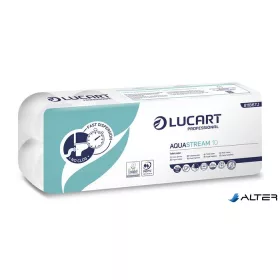   Toalettpapír, 2 rétegű, 10 tekercs, kistekercses, 22 m, LUCART "Aquastream 10"