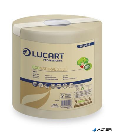 Kéztörlő, tekercses, 2 rétegű, LUCART, "EcoNatural 2.500", havanna barna