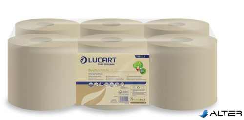 Kéztörlő, tekercses, 2 rétegű, LUCART "EcoNatural 19 CF", havanna barna