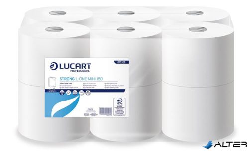 Toalettpapír, 2 rétegű, 12 tekercses, LUCART "Strong L-One mini 180", hófehér