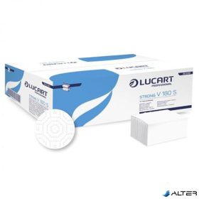   Kéztörlő, V- hajtogatott, 2 rétegű, 180 lap, LUCART, 'Strong V180S', hófehér