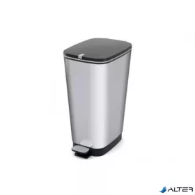   Pedálos szemetes, fémhatású, 45 l, CURVER "Chic", ezüst