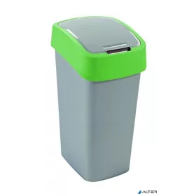   Billenős szelektív hulladékgyűjtő, műanyag, 45 l, CURVER, zöld/szürke