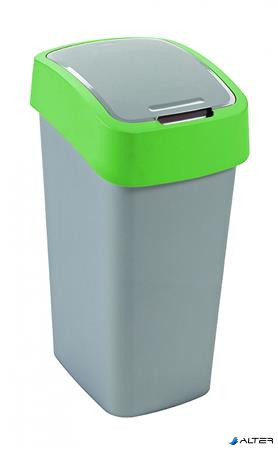 Billenős szelektív hulladékgyűjtő, műanyag, 45 l, CURVER, zöld/szürke