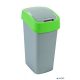 Billenős szelektív hulladékgyűjtő, műanyag, 45 l, CURVER, zöld/szürke