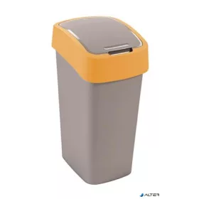  Billenős szelektív hulladékgyűjtő, műanyag, 45 l, CURVER, sárga/szürke