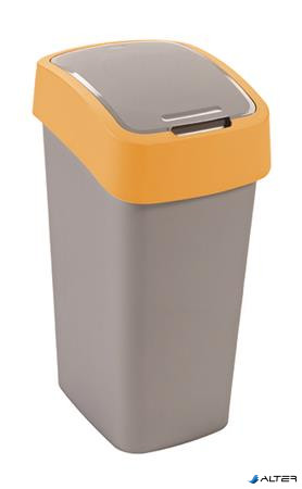 Billenős szelektív hulladékgyűjtő, műanyag, 45 l, CURVER, sárga/szürke