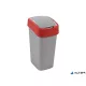 Billenős szelektív hulladékgyűjtő, műanyag, 45 l, CURVER, piros/szürke