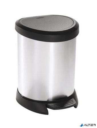 Pedálos szemetes, fémhatású, 5 l, CURVER