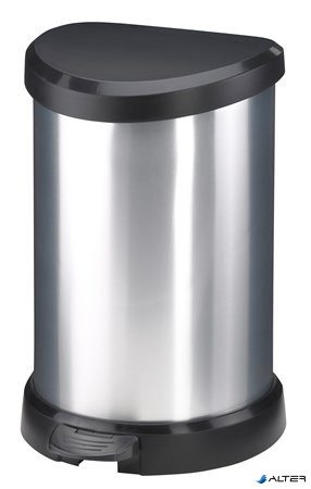 Pedálos szemetes, fémhatású, 15 l, CURVER