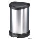 Pedálos szemetes, fémhatású, 15 l, CURVER