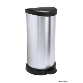 Pedálos szemetes, fémhatású, 40 l, CURVER
