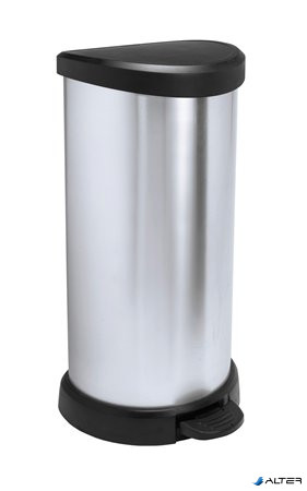 Pedálos szemetes, fémhatású, 40 l, CURVER