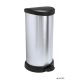 Pedálos szemetes, fémhatású, 40 l, CURVER