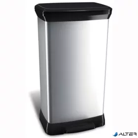 Pedálos szemetes, fémhatású, 50 l, CURVER