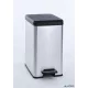 Pedálos szemetes, 25 l, CURVER "Slim Bin", fekete-ezüst