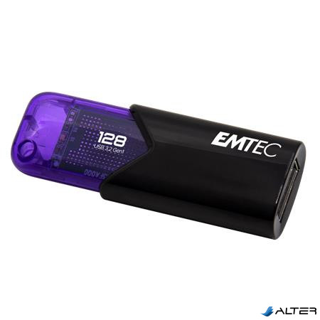 Pendrive, 128GB, USB 3.2, EMTEC "B110 Click Easy", fekete-lila