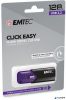 Pendrive, 128GB, USB 3.2, EMTEC 'B110 Click Easy', fekete-lila