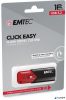 Pendrive, 16GB, USB 3.2, EMTEC "B110 Click Easy", fekete-piros