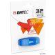 Pendrive, 32GB, USB 2.0, EMTEC "C410 Color", kék