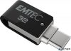 Pendrive, 32GB, USB 3.2, USB-A bemenet/USB-C kimenet, EMTEC 'T260C Dual'