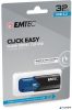Pendrive, 32GB, USB 3.2, EMTEC 'B110 Click Easy', fekete-kék
